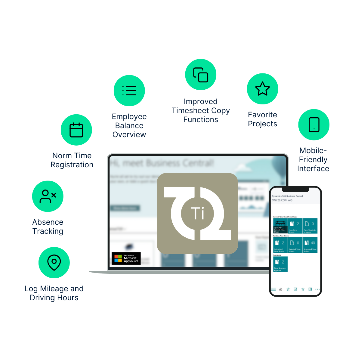 All the great features of Timesheet720